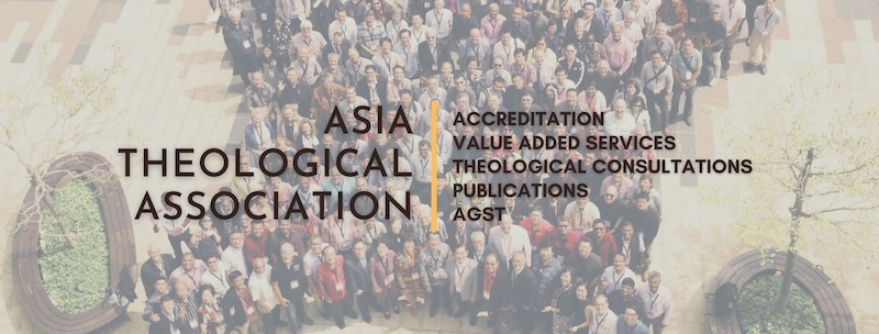 The Asia Theological Association Banner featuring and wide angle photo of the 2022 General Assembley