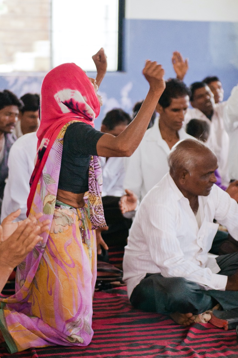 Worship service in India